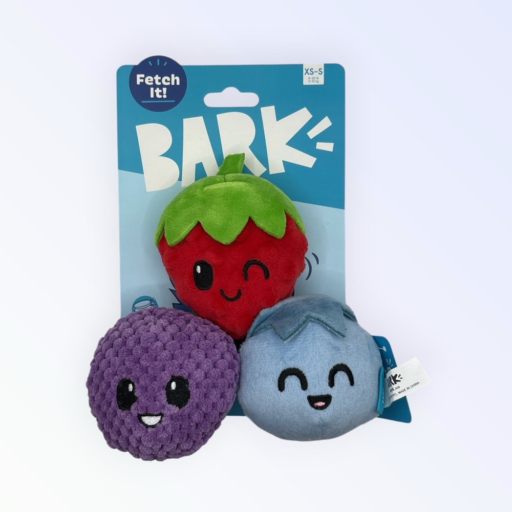 Barkbox Wild Berry Bunch Multi Part Toy for Dogs Small NEW!!